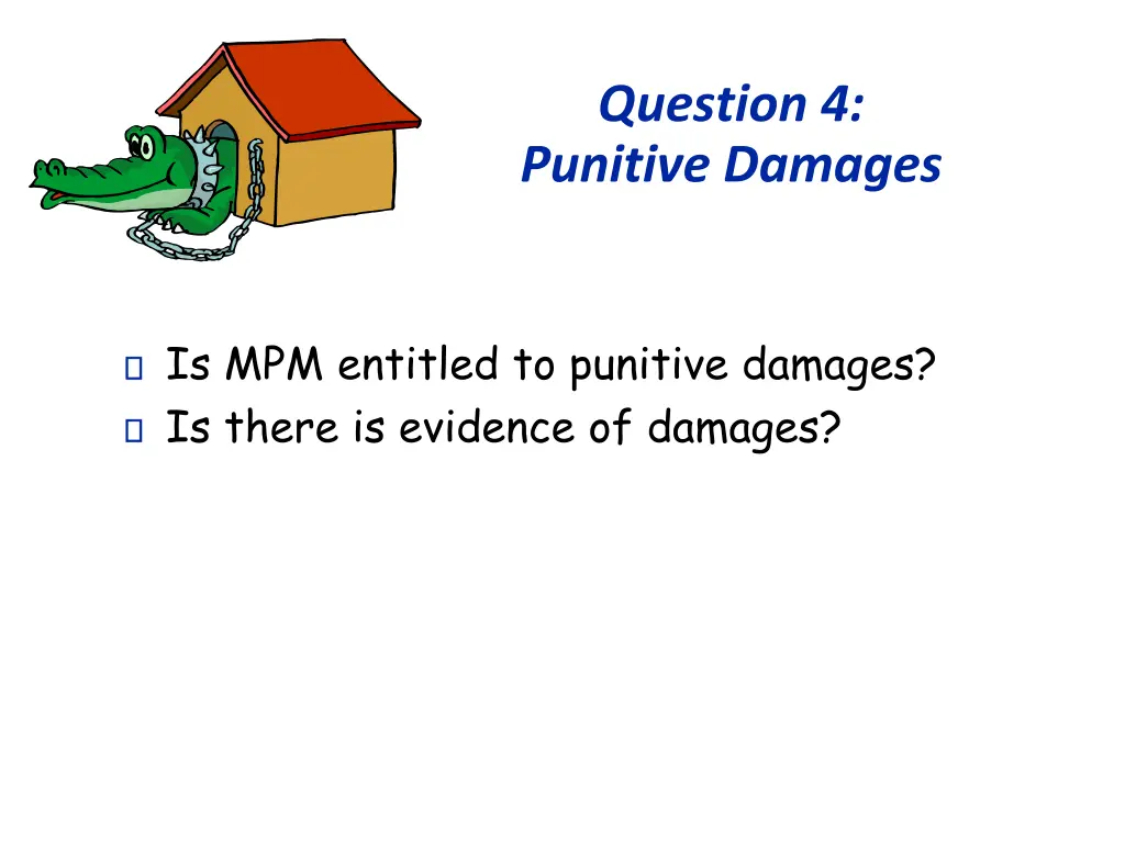 question 4 punitive damages