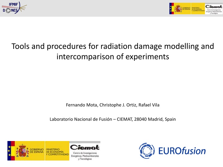 tools and procedures for radiation damage