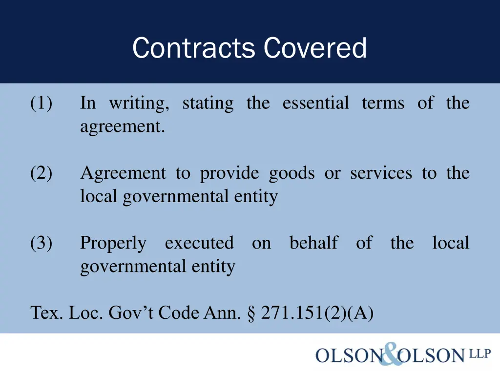 contracts covered