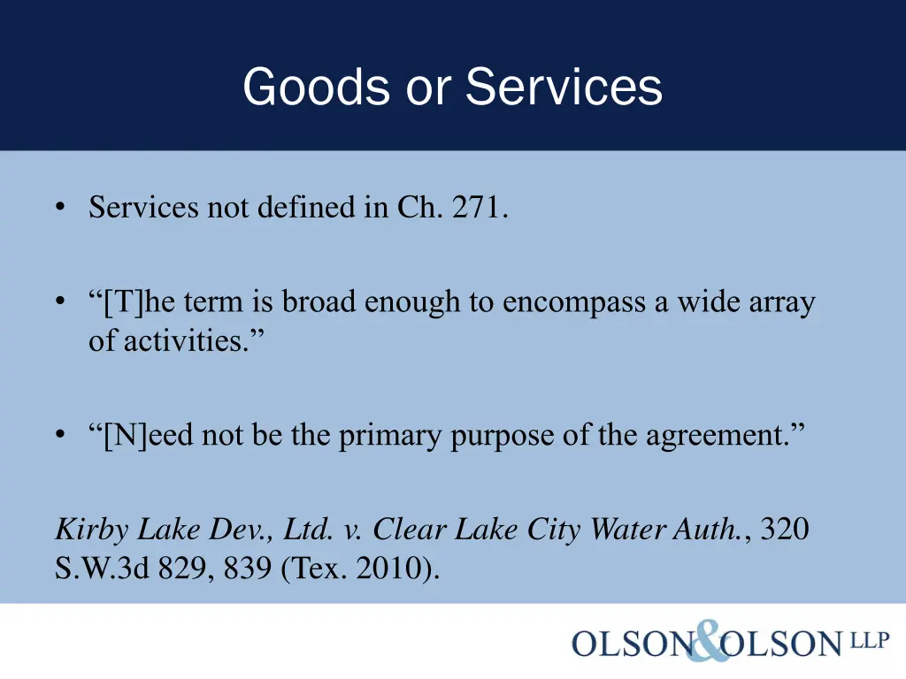 goods or services