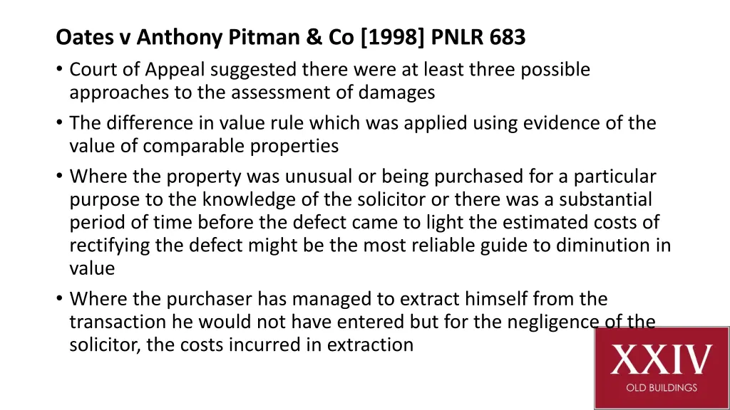 oates v anthony pitman co 1998 pnlr 683 court