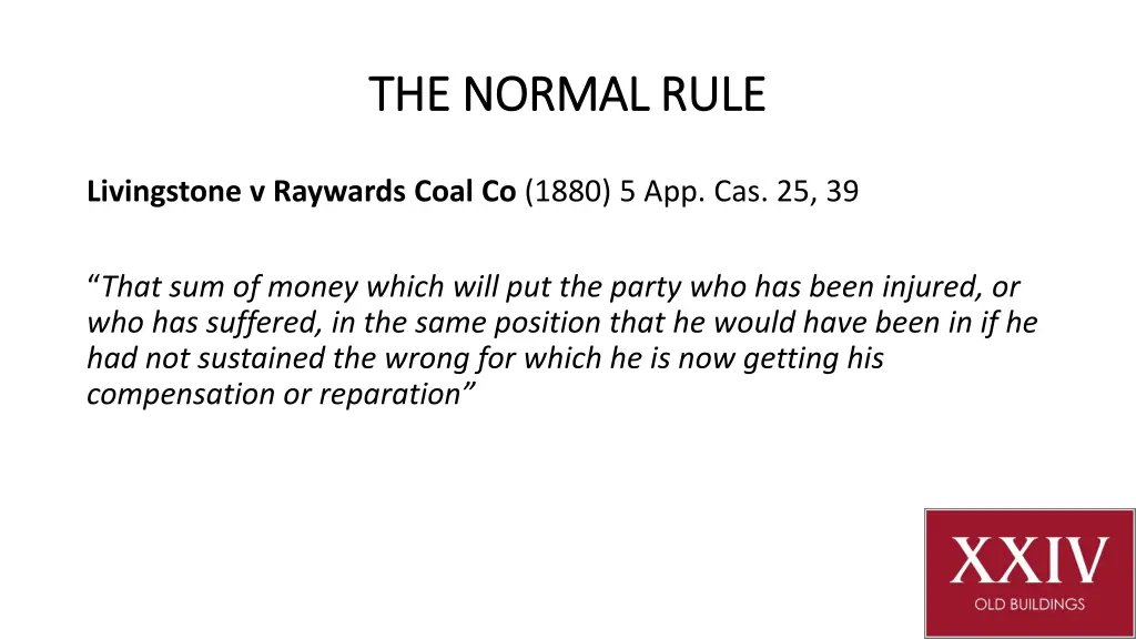 the normal rule the normal rule