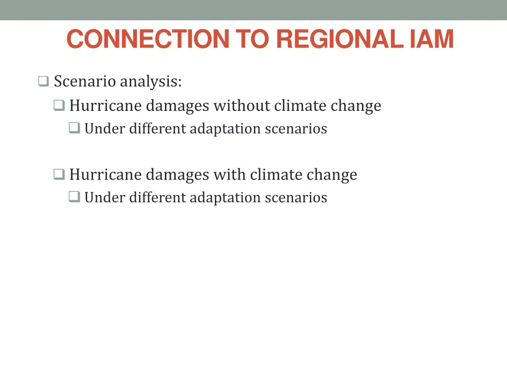 connection to regional iam 2