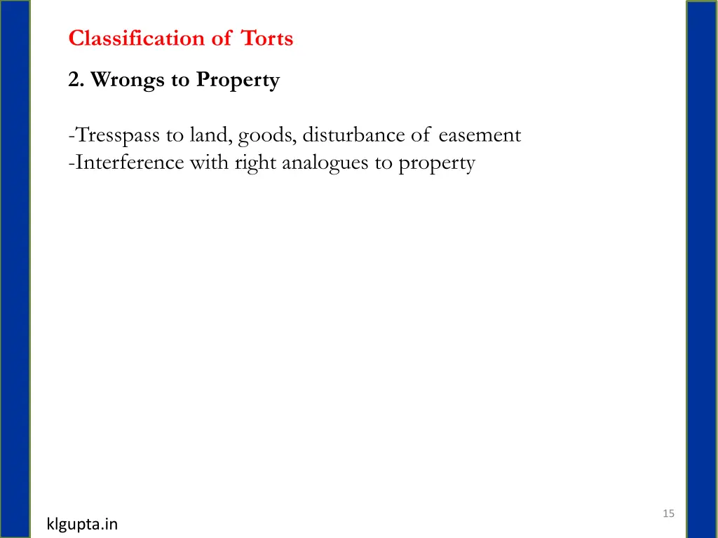 classification of torts 2