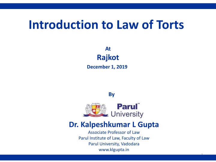 introduction to law of torts