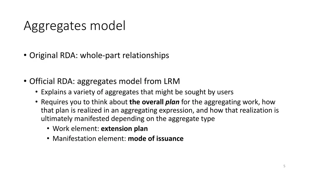 aggregates model