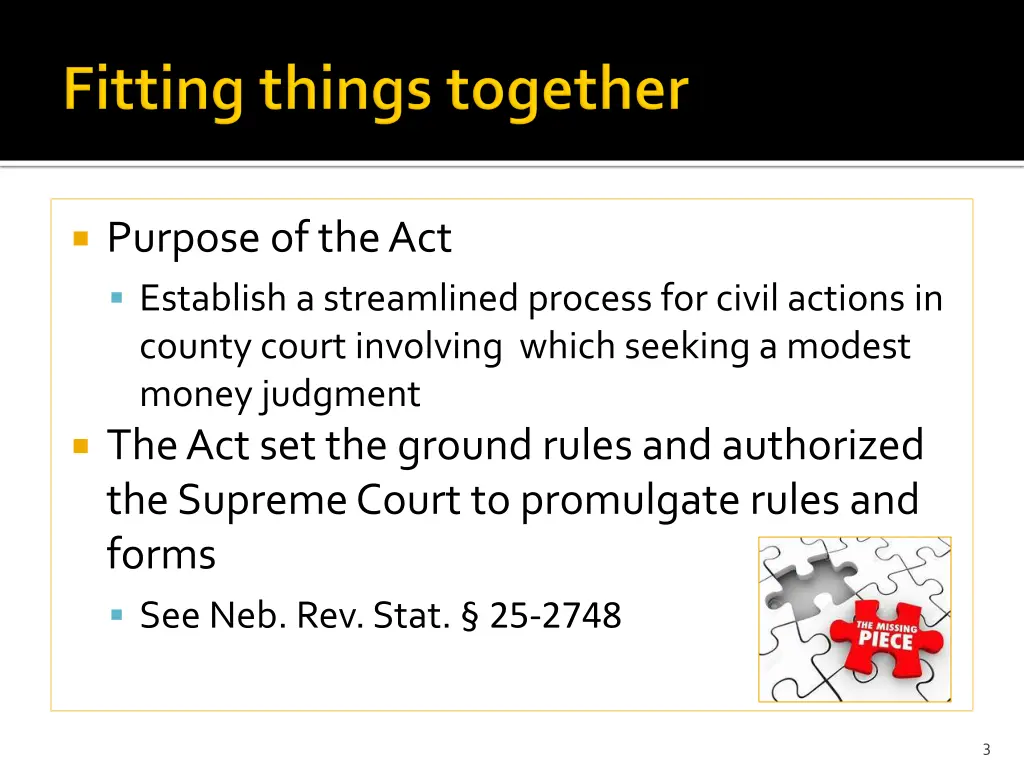 purpose of the act establish a streamlined