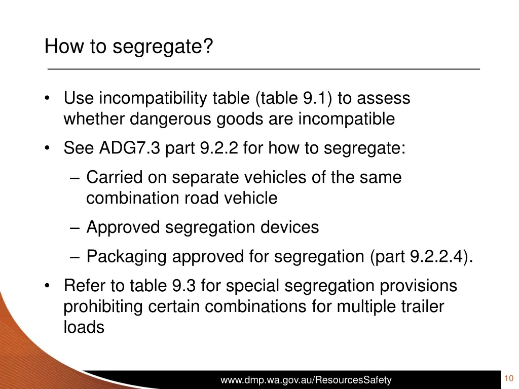 how to segregate