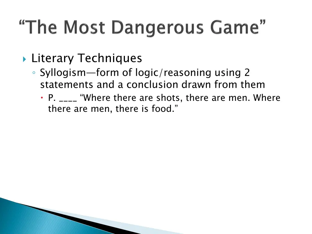 literary techniques syllogism form of logic