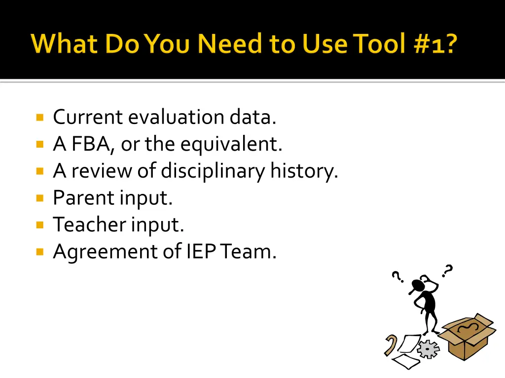 current evaluation data a fba or the equivalent