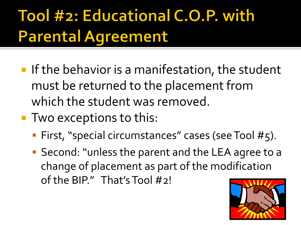 if the behavior is a manifestation the student