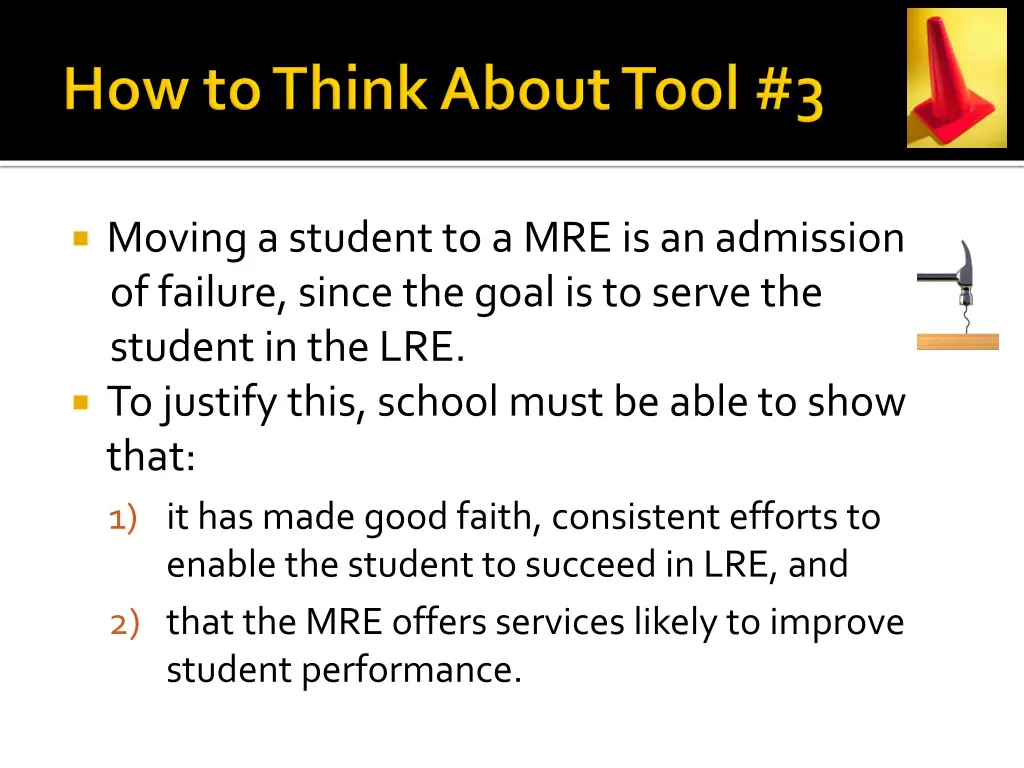 moving a student to a mre is an admission