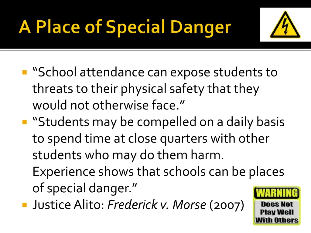 school attendance can expose students to threats