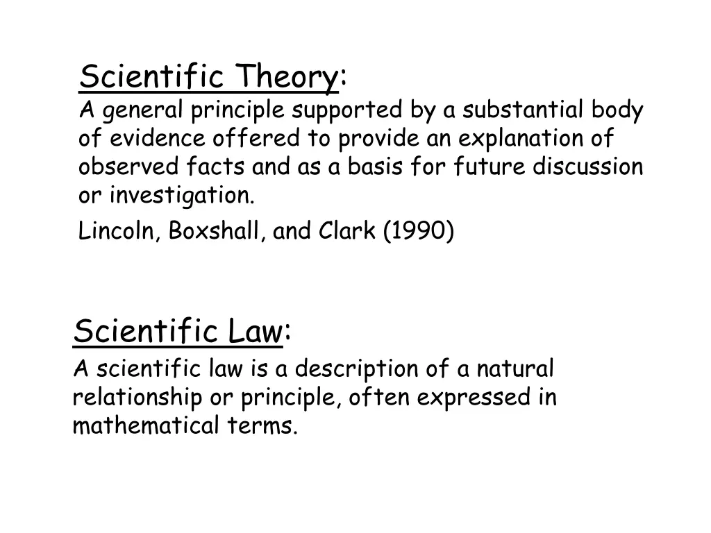 scientific theory a general principle supported 1