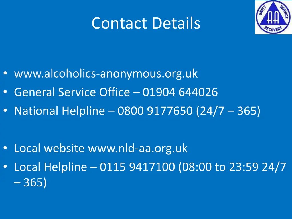 contact details