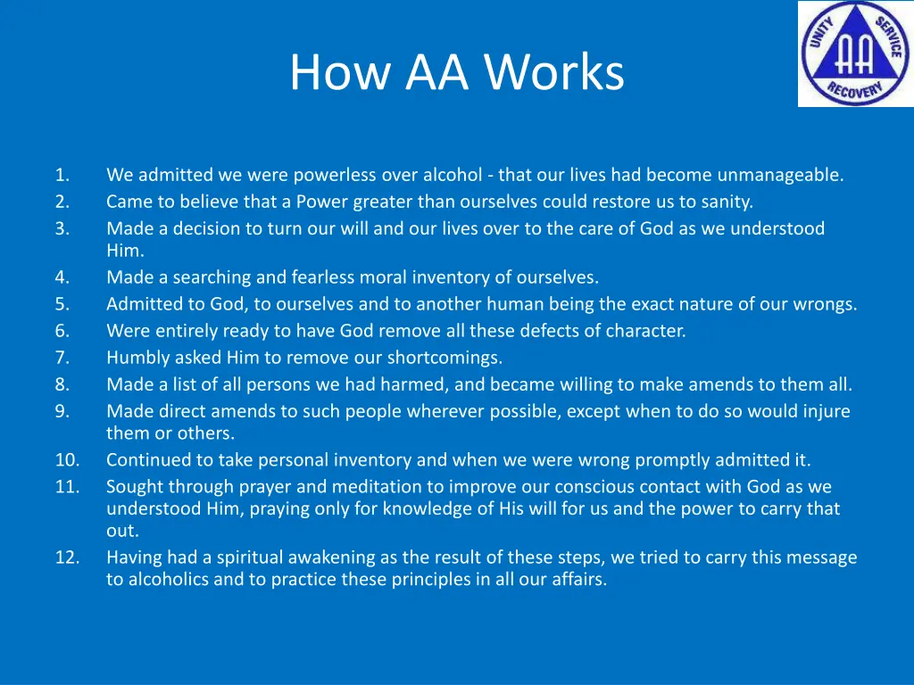 how aa works 1