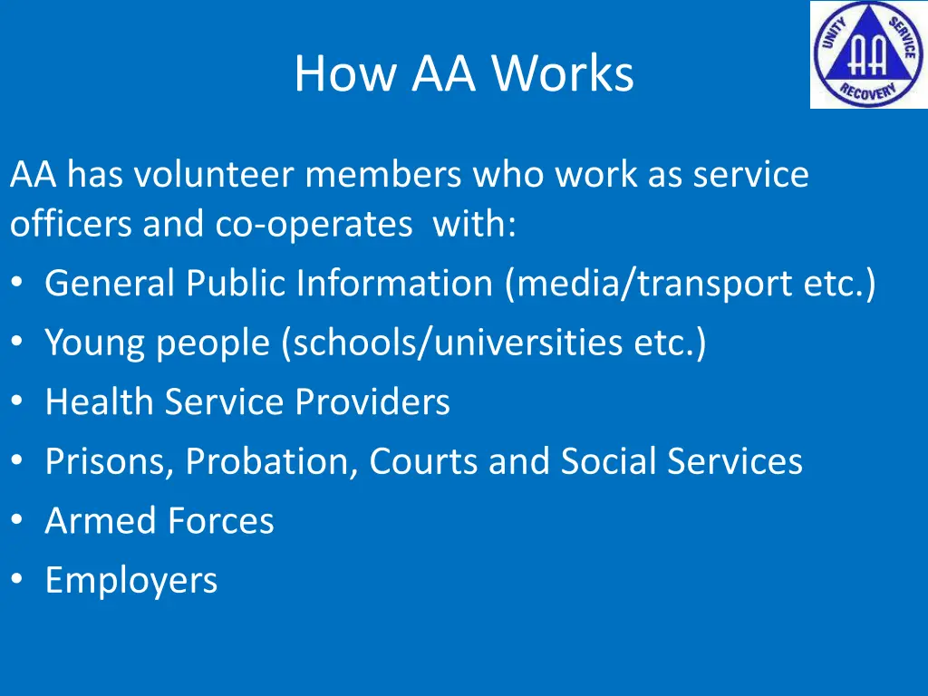 how aa works 2