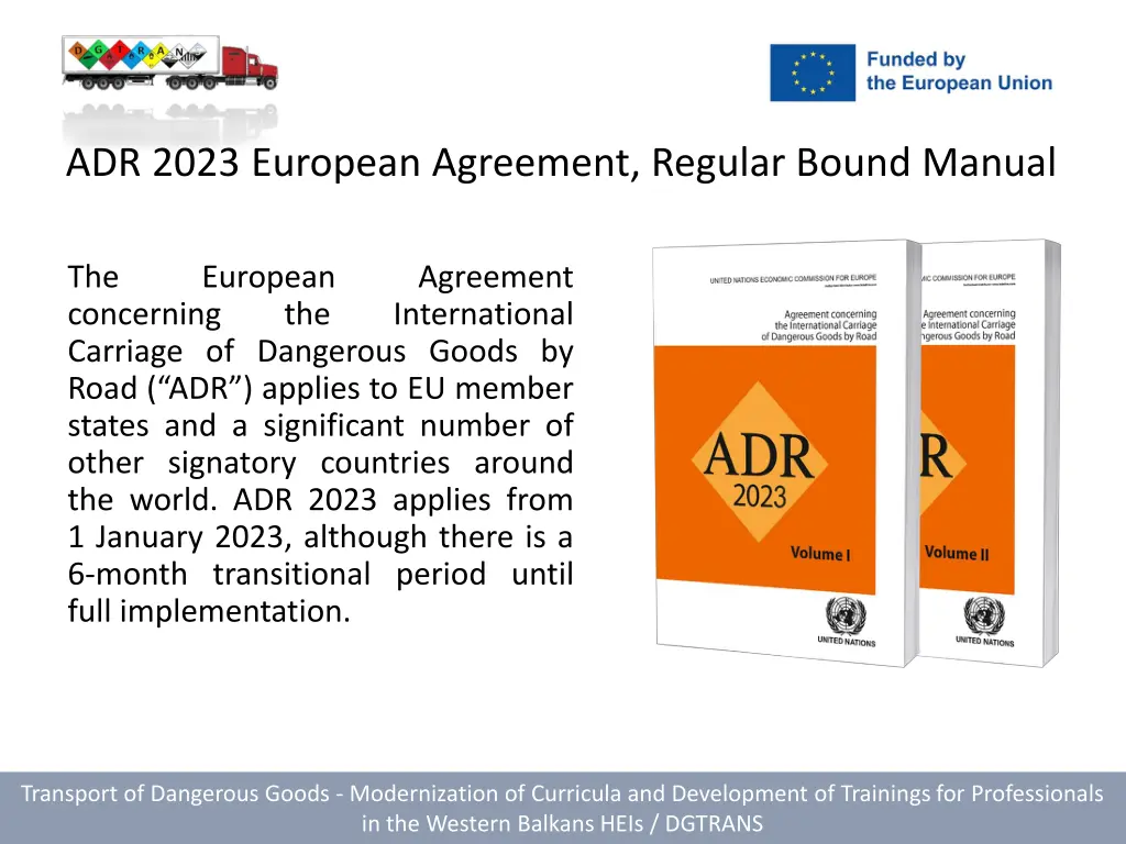 adr 2023 european agreement regular bound manual