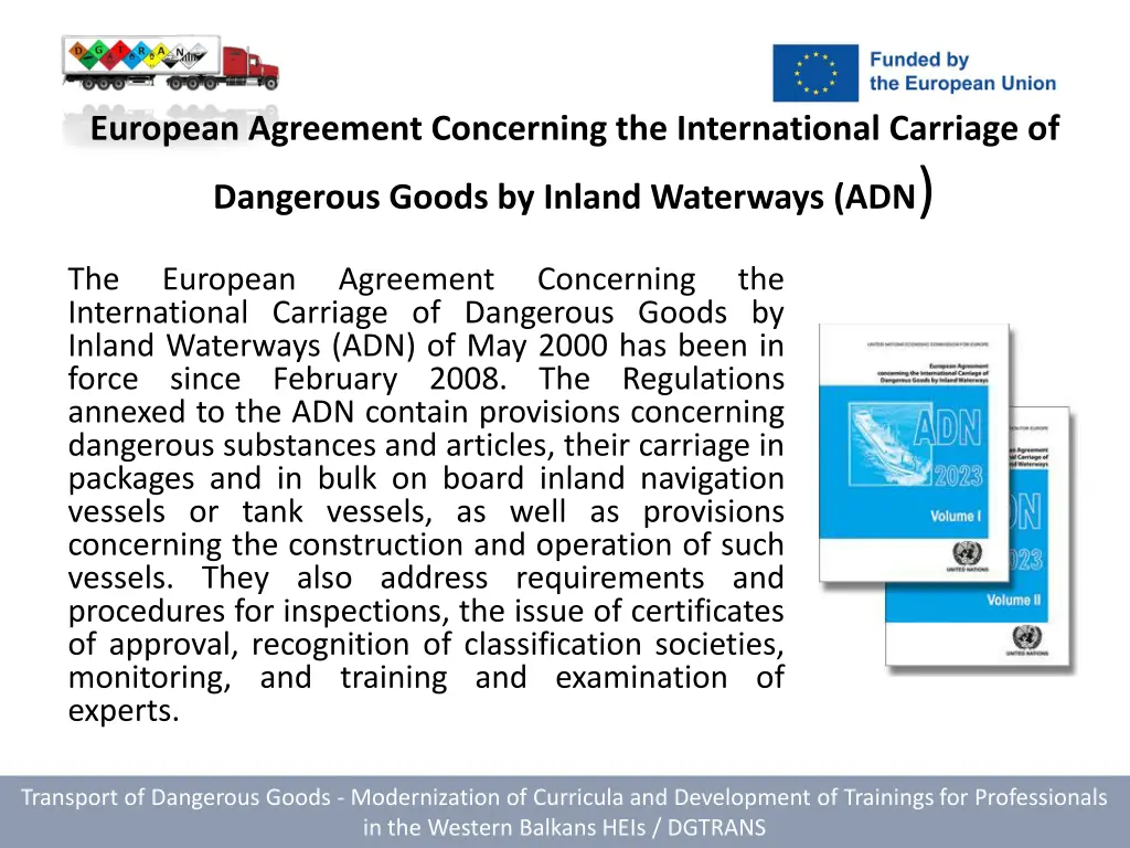 european agreement concerning the international