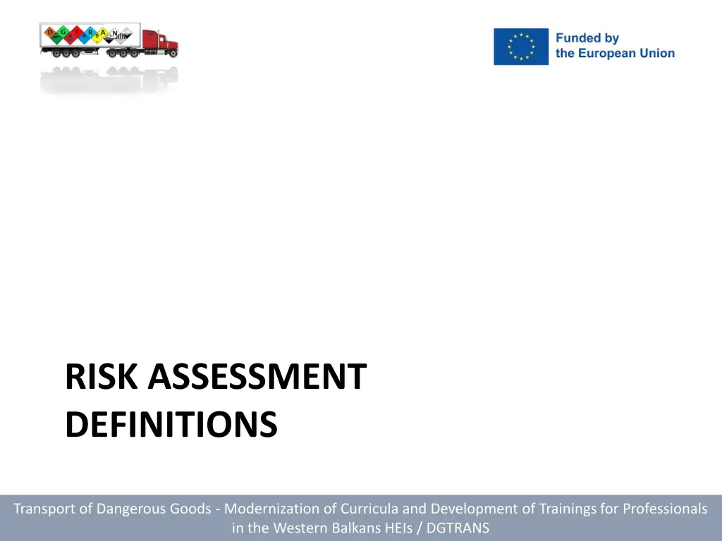 risk assessment definitions