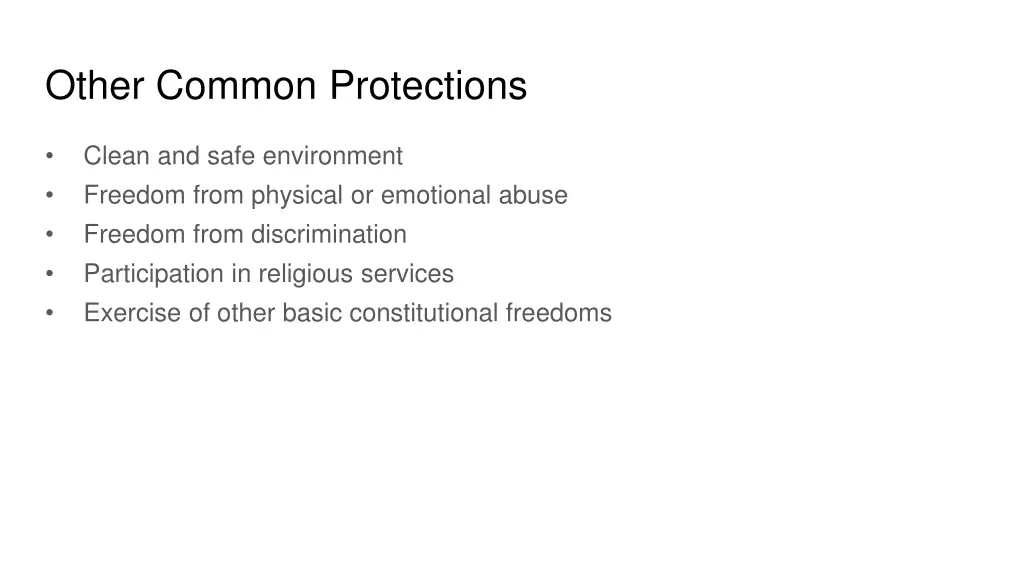 other common protections