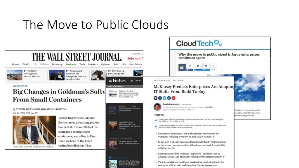 the move to public clouds