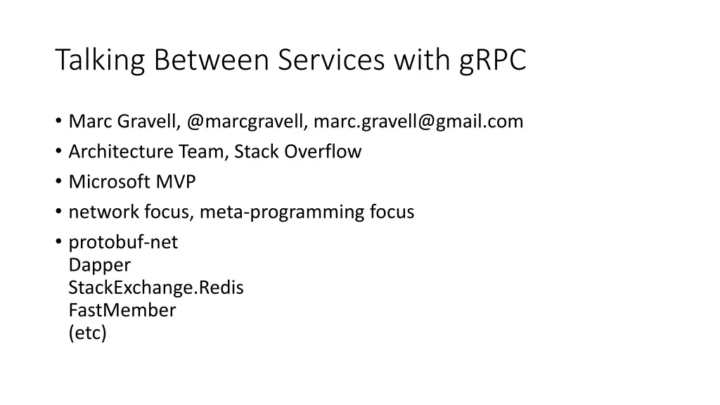 talking between services with grpc 1