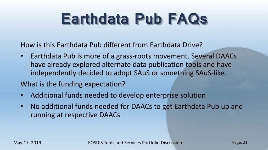 earthdata pub faqs