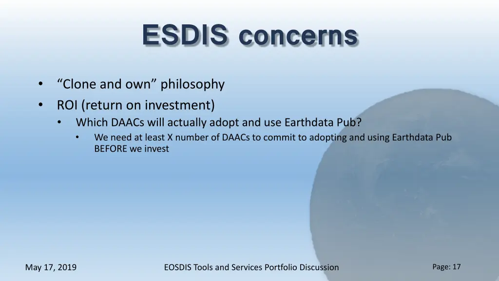 esdis concerns