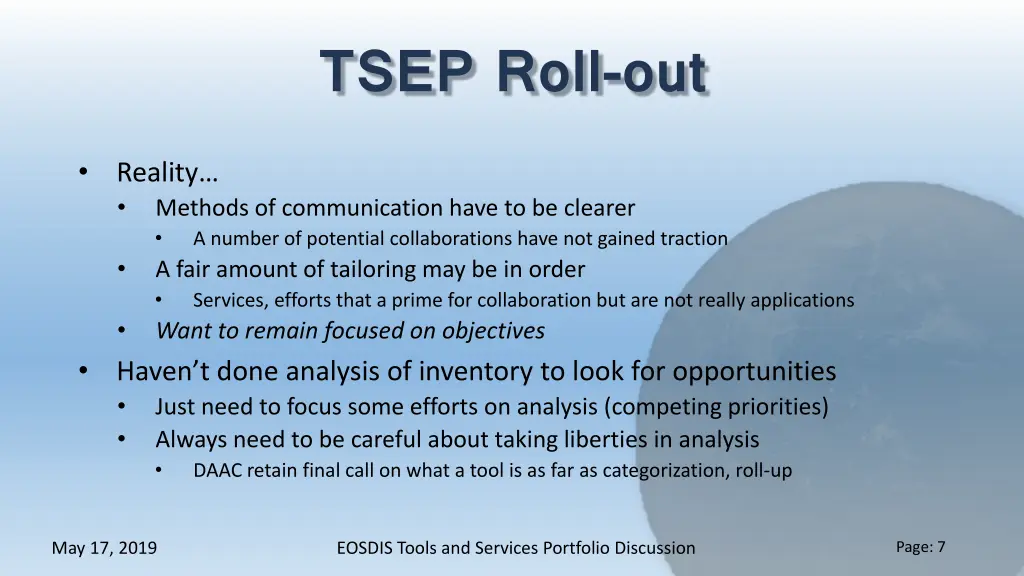 tsep roll out 1