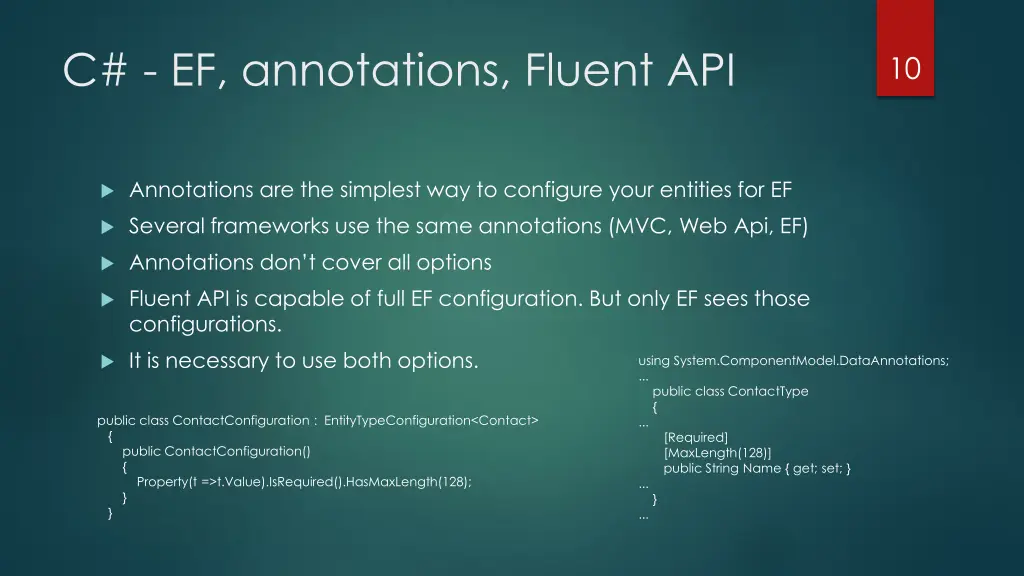 c ef annotations fluent api