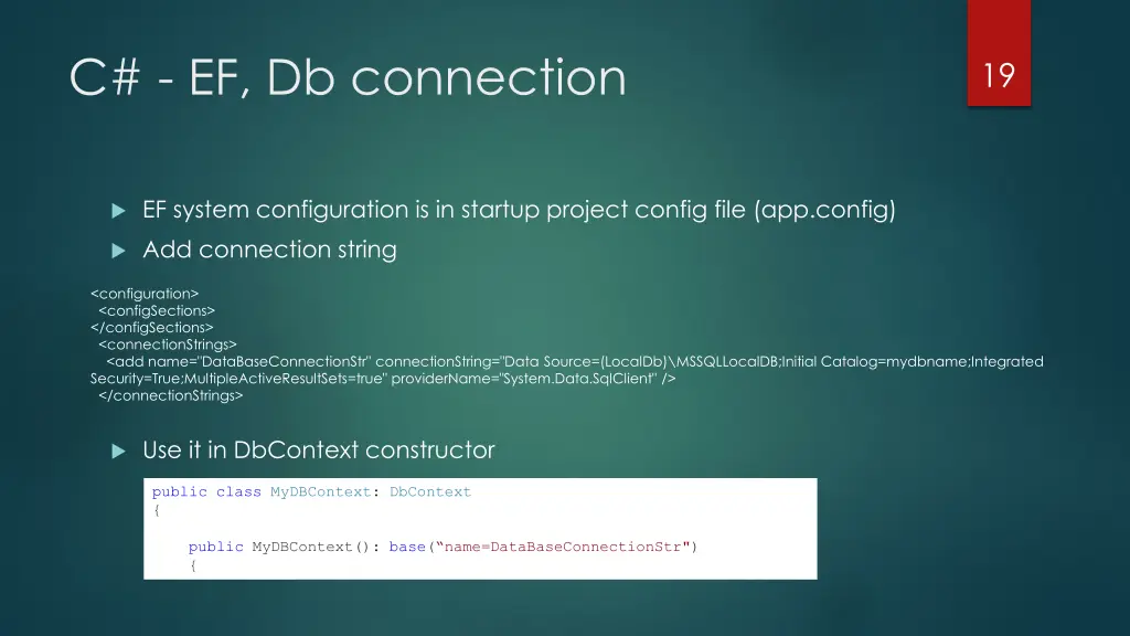 c ef db connection