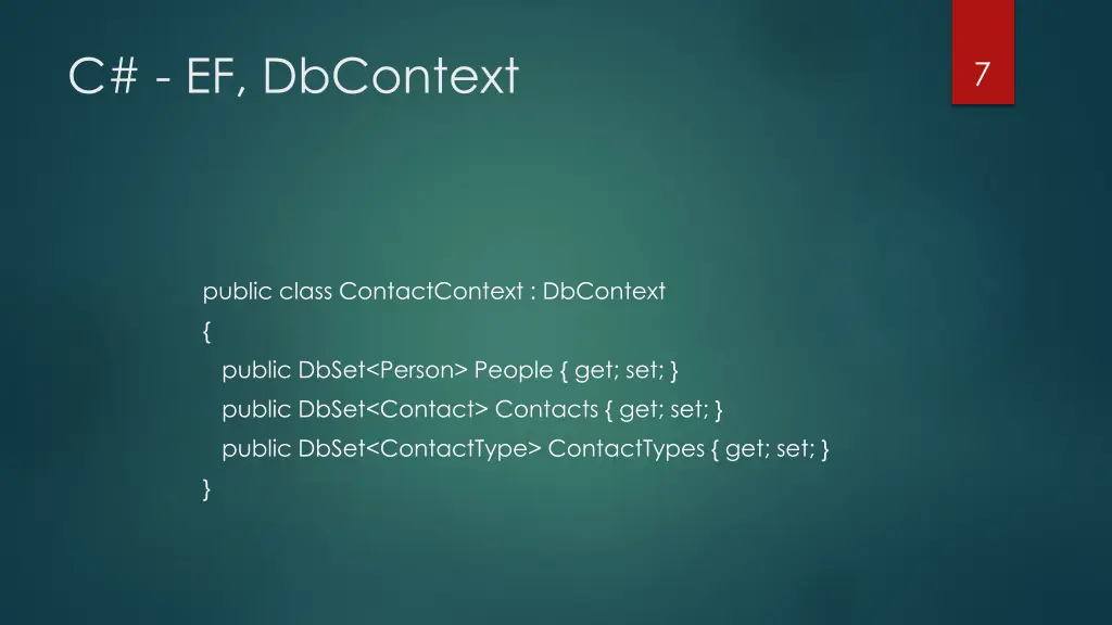 c ef dbcontext