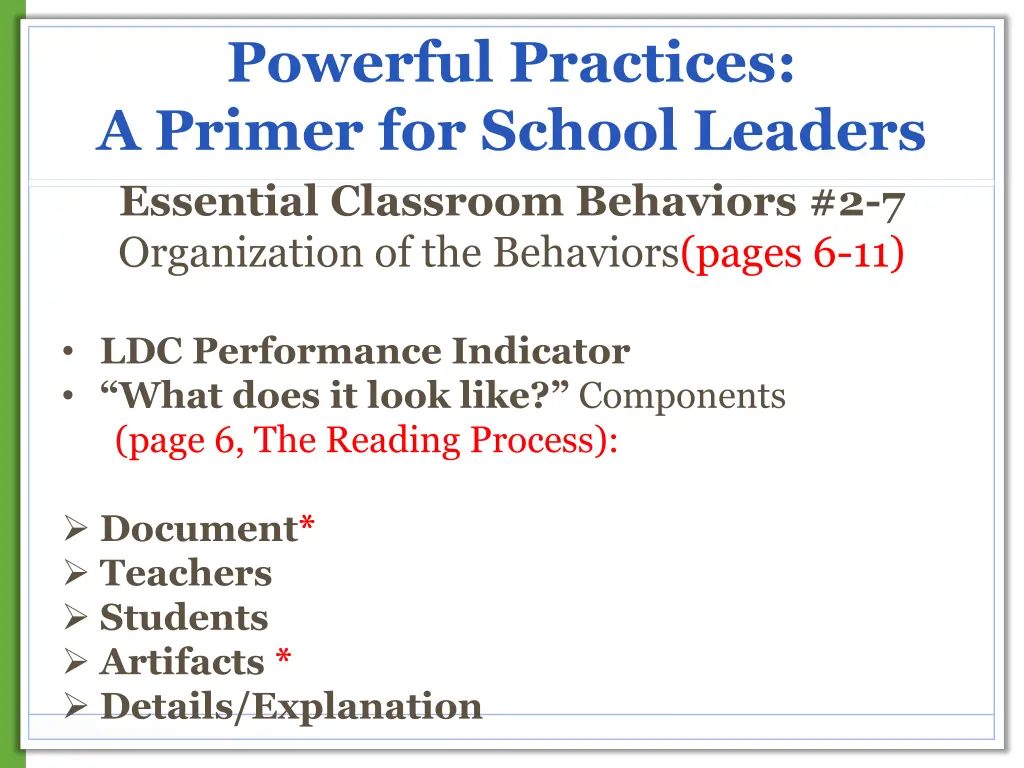 powerful practices a primer for school leaders 1