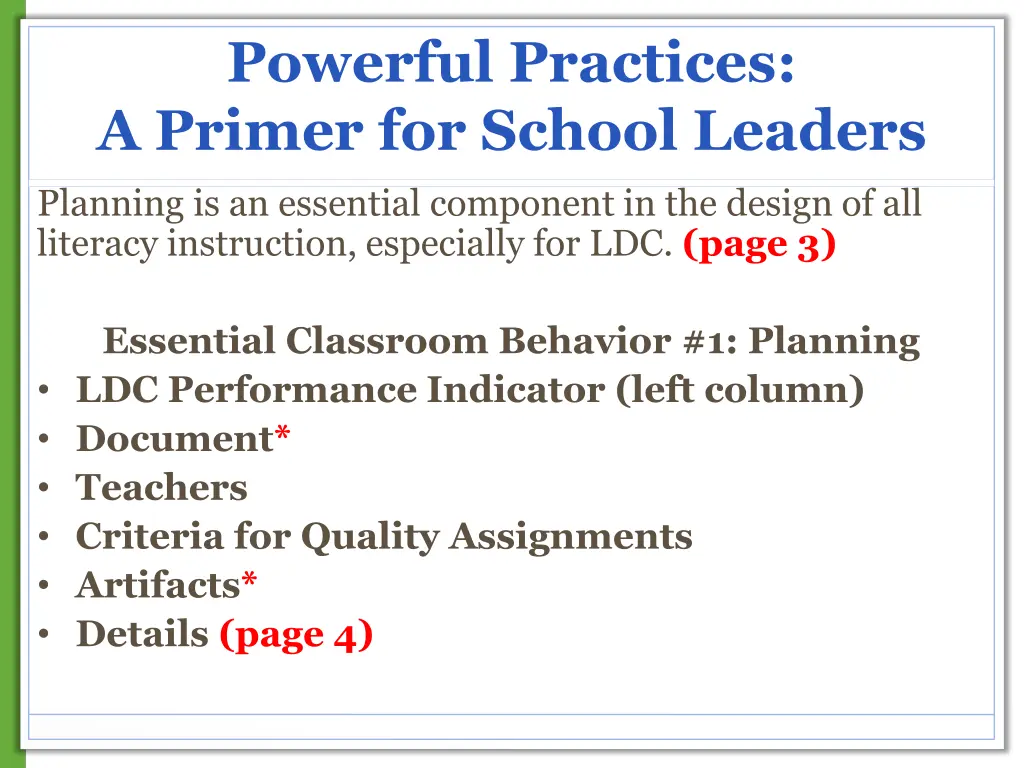 powerful practices a primer for school leaders