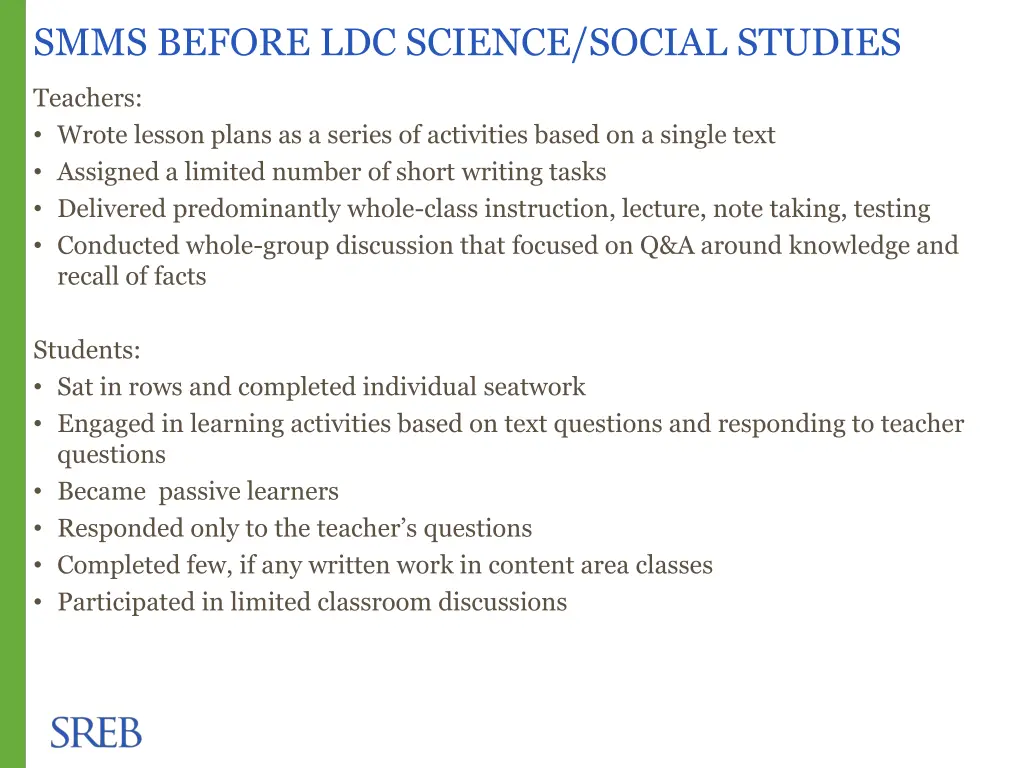 smms before ldc science social studies