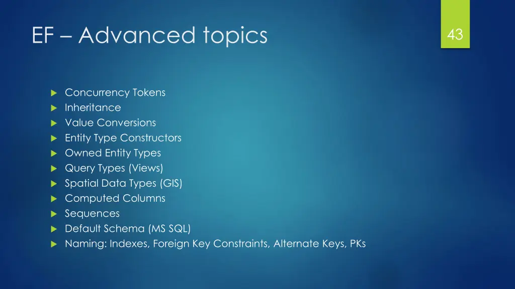 ef advanced topics