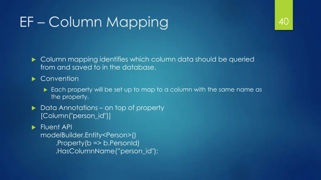 ef column mapping