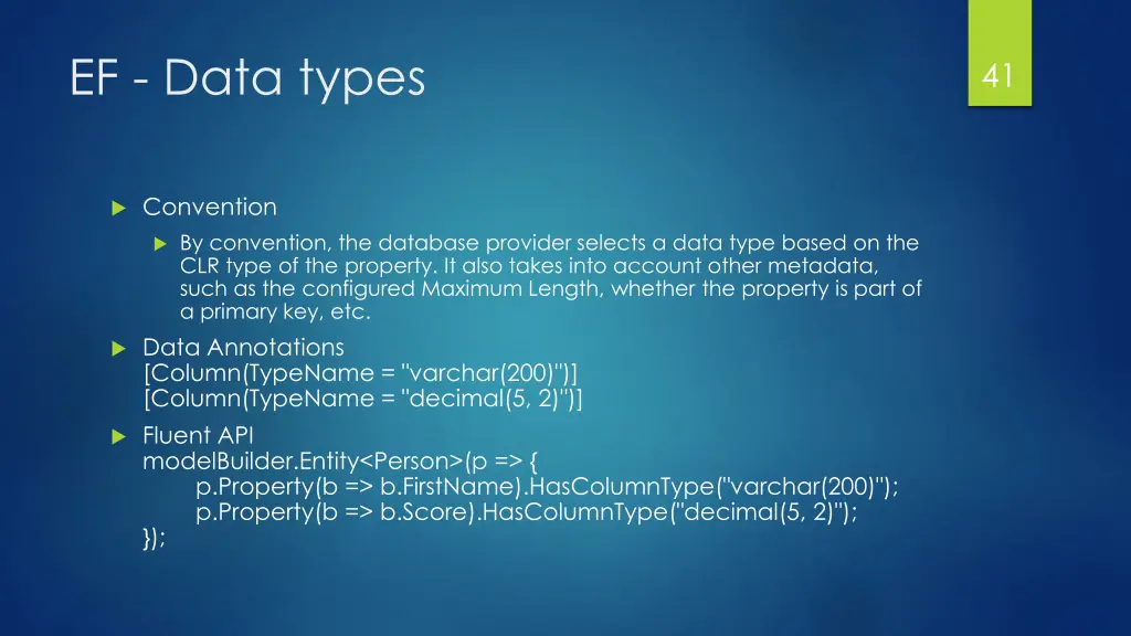 ef data types