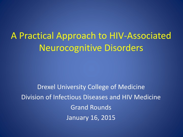 a practical approach to hiv associated