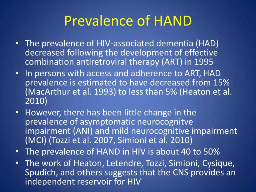 prevalence of hand