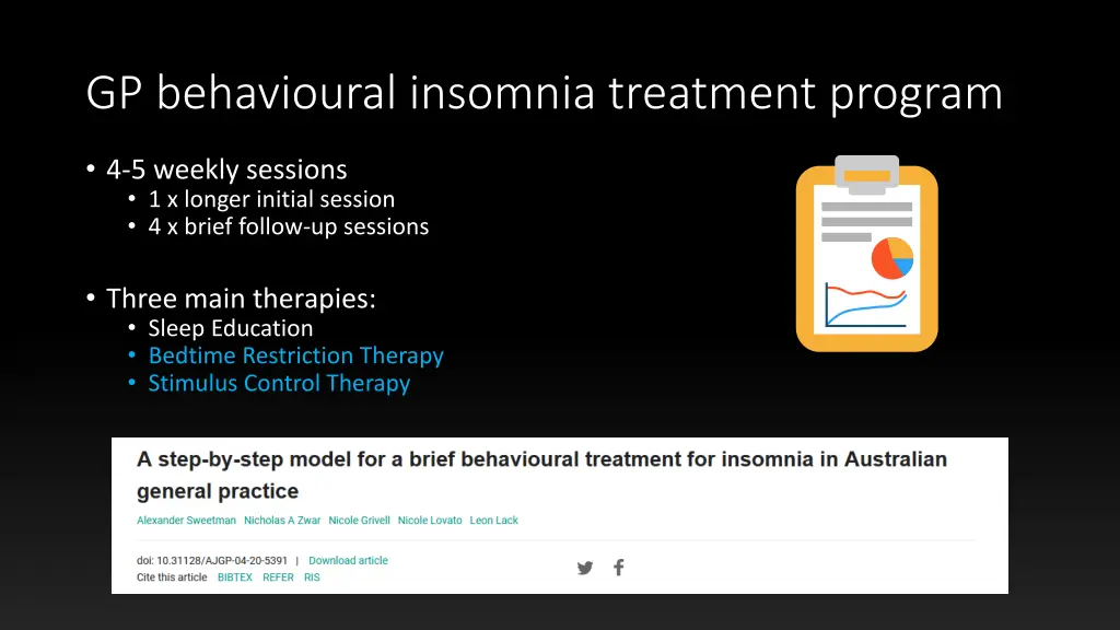 gp behavioural insomnia treatment program