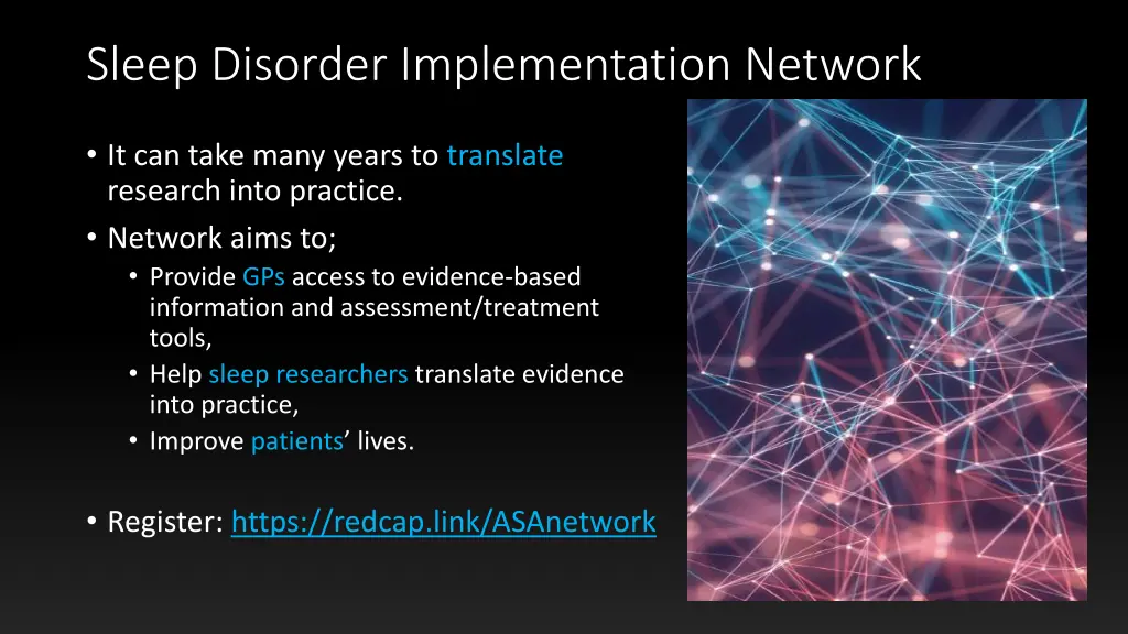 sleep disorder implementation network 1