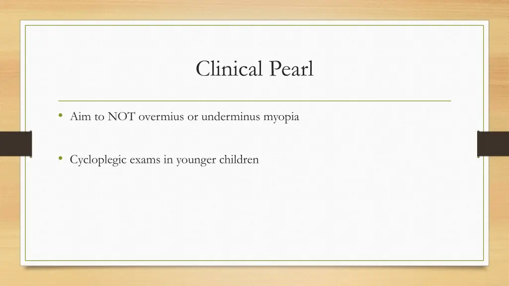 clinical pearl