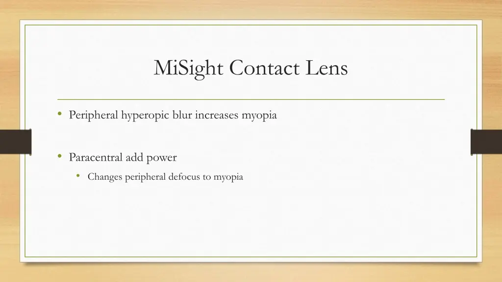 misight contact lens