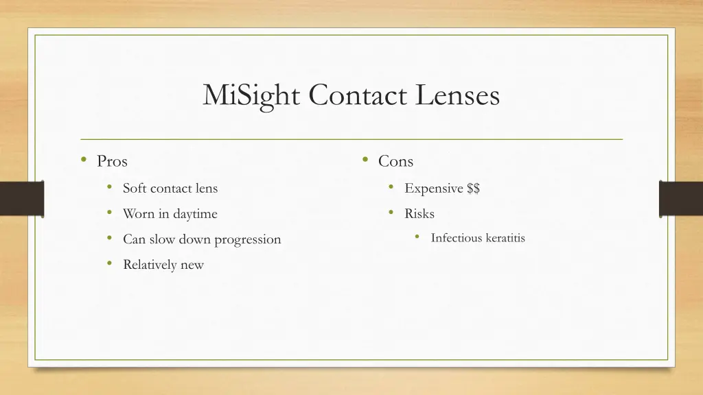 misight contact lenses