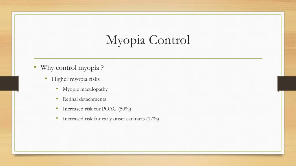 myopia control