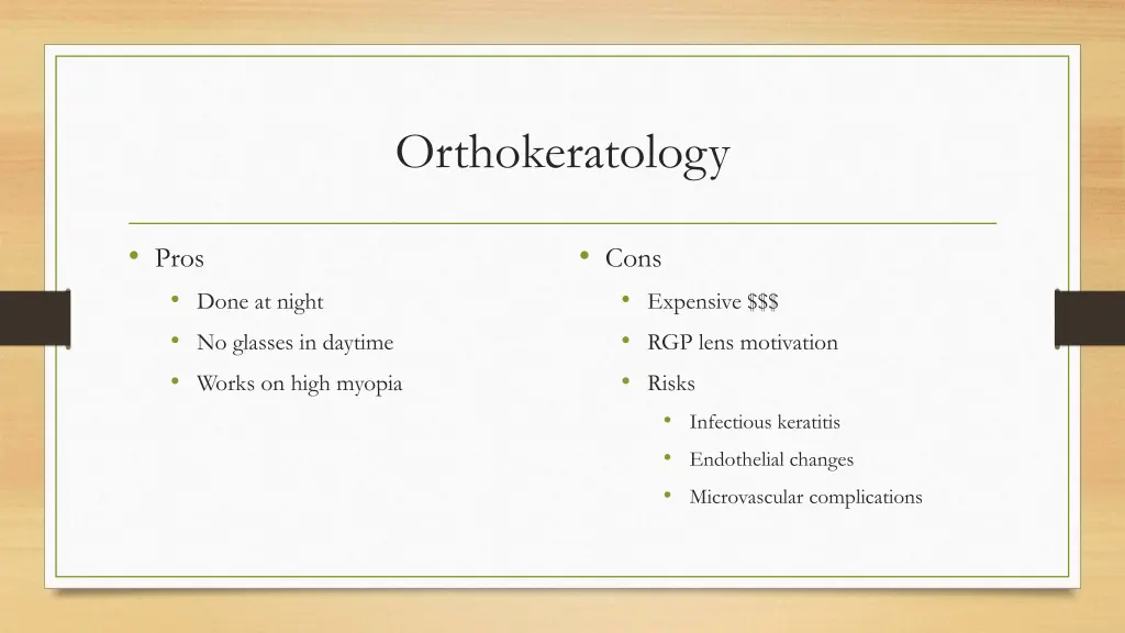 orthokeratology