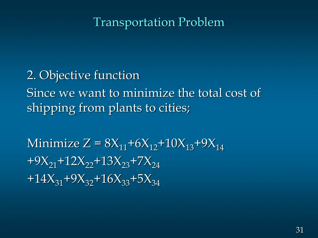 transportation problem 5