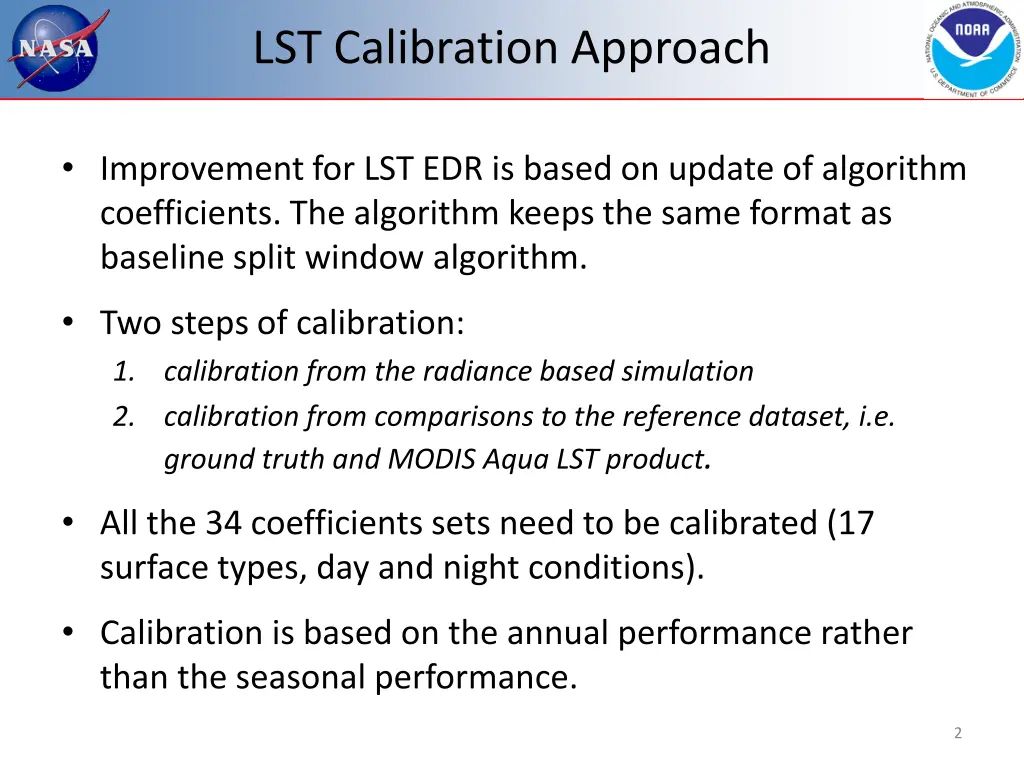 lst calibration approach